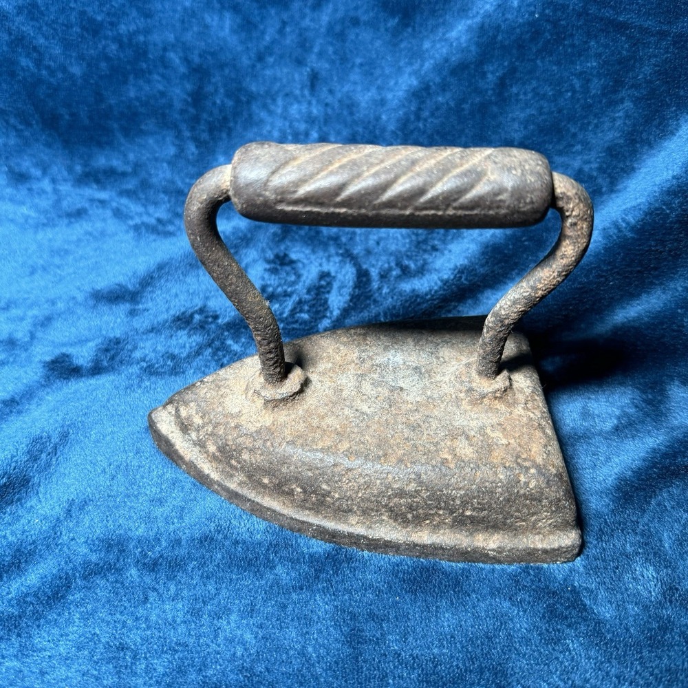 Antique Cast Iron Sad Iron Vintage Rustic Farmhouse Decor Primitive Doorstop